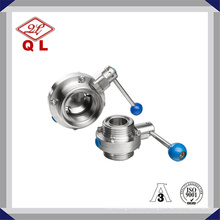 Sanitary Food Grade Stainless Steel 304 and 316 Handle Butterfly Valve